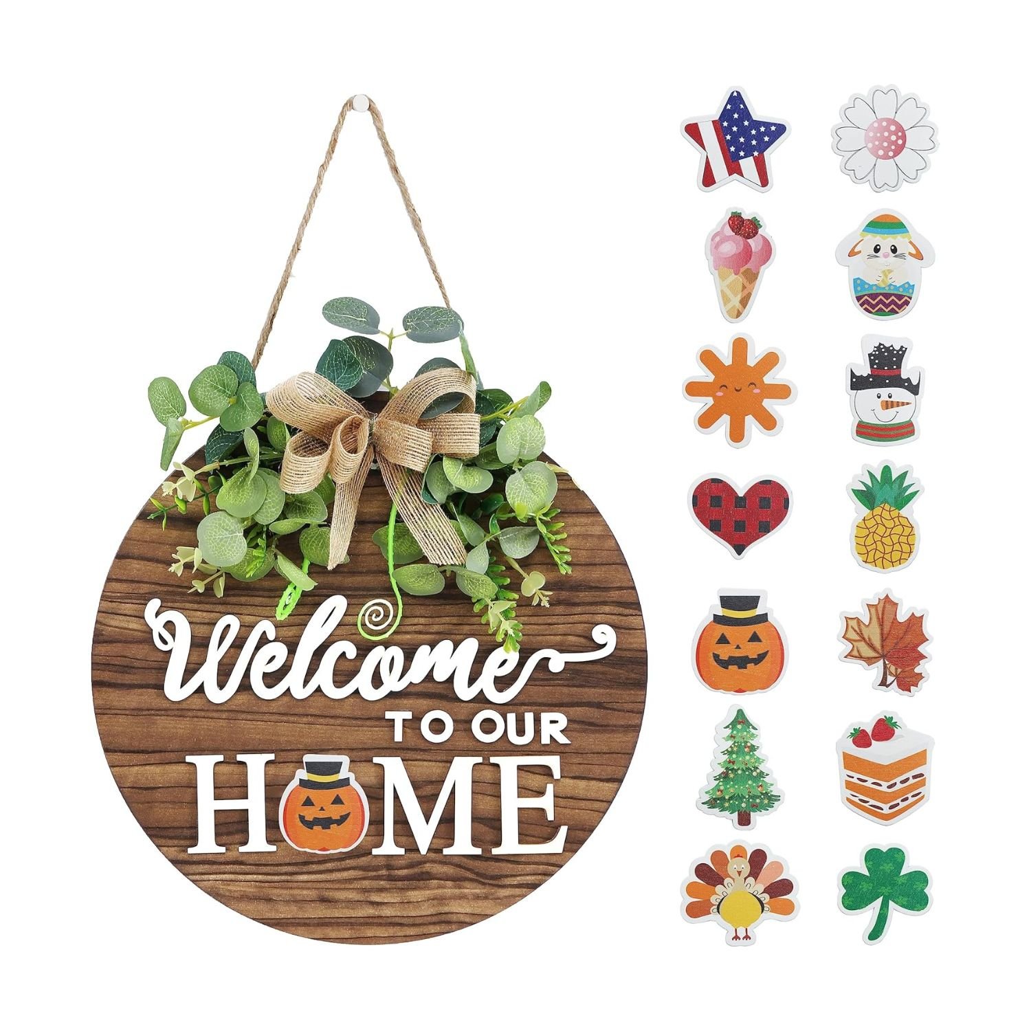 Welcome Sign Front Door Decoration