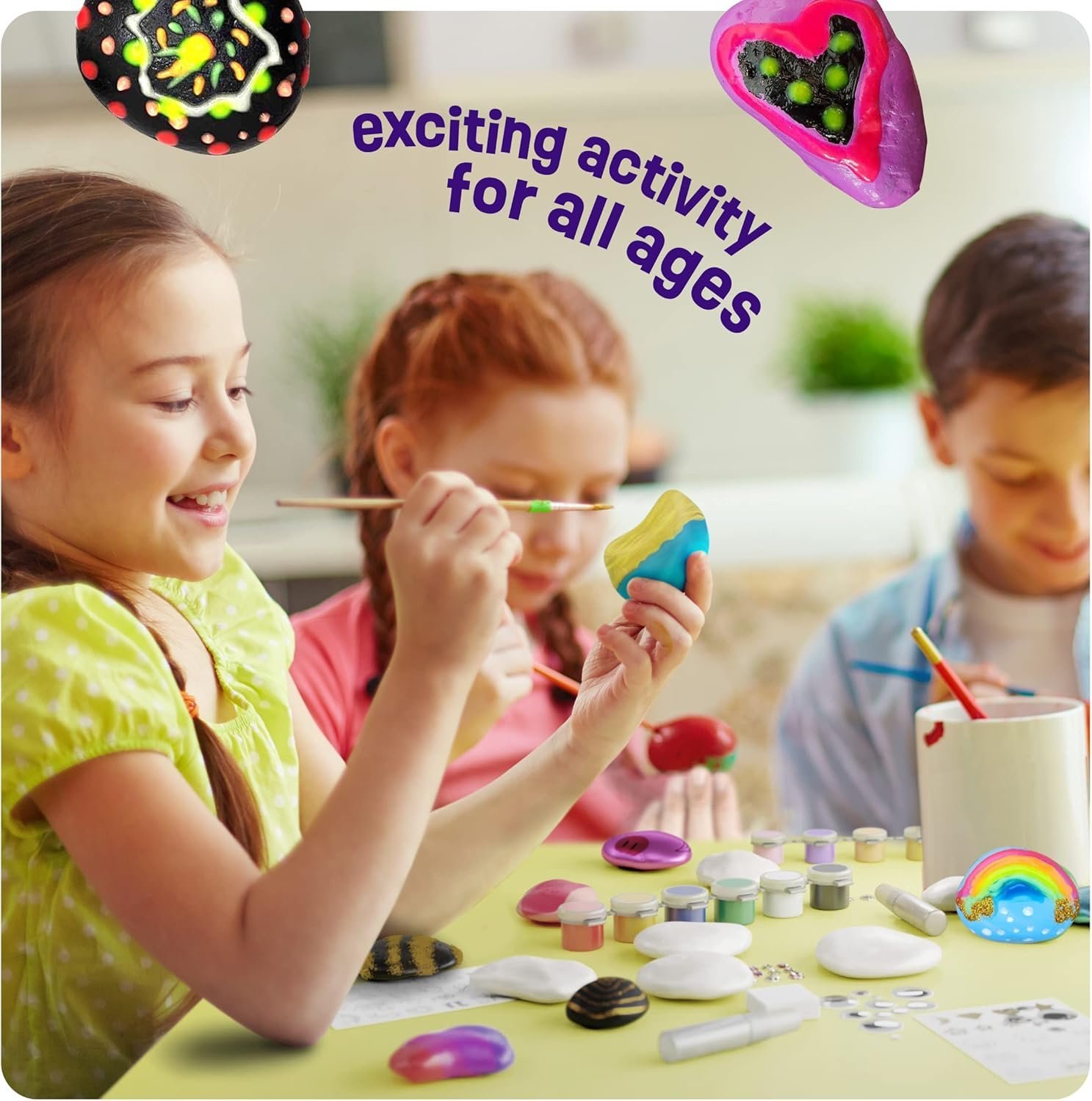Kids Rock Painting Kit Glow in The Dark - Image 4