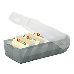 Croco Index Card Box A7 Translucent-Grey