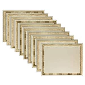 Award Certificate Paper, Gold Foil Border